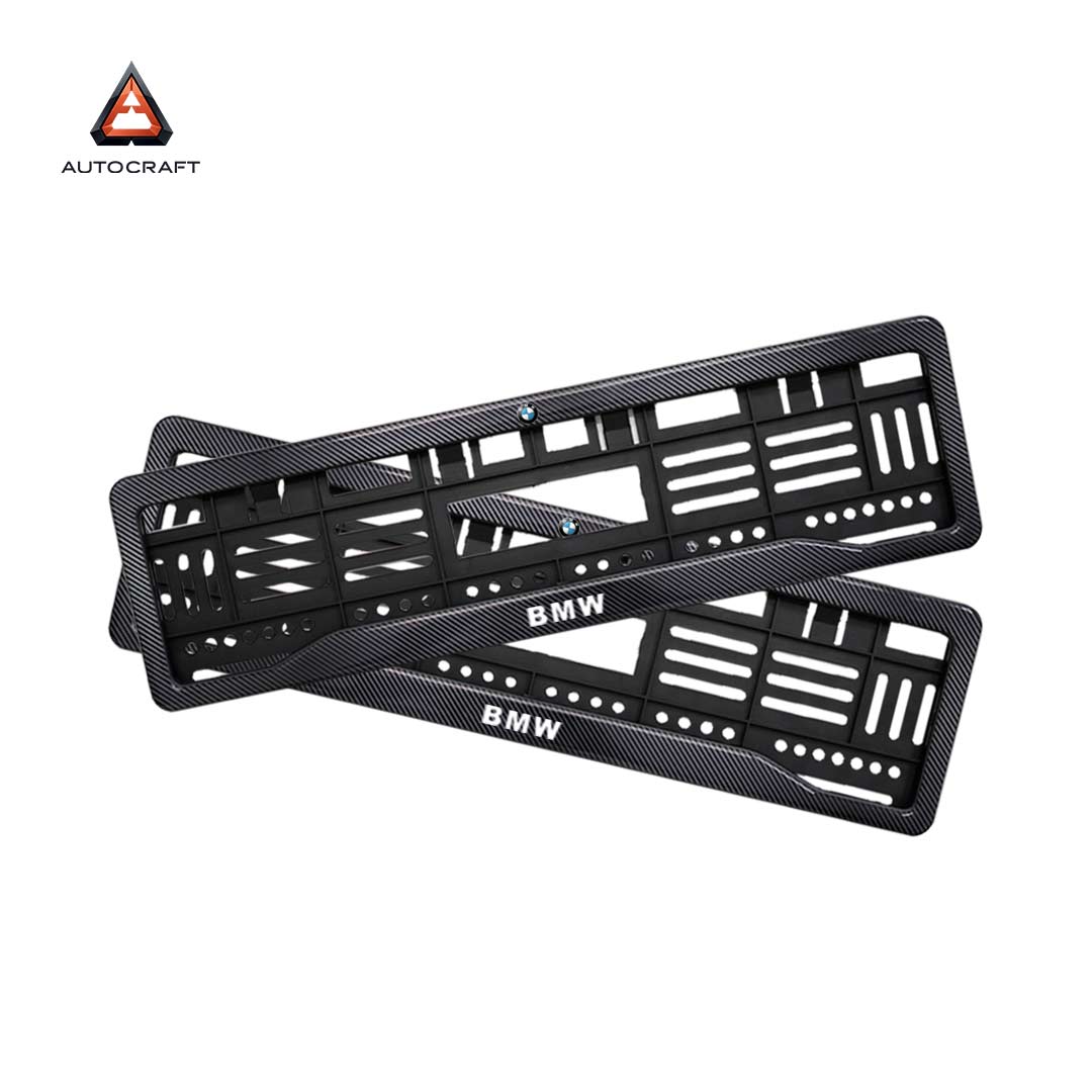 Car Number Plate Gel Frame - BMW - Black Plain