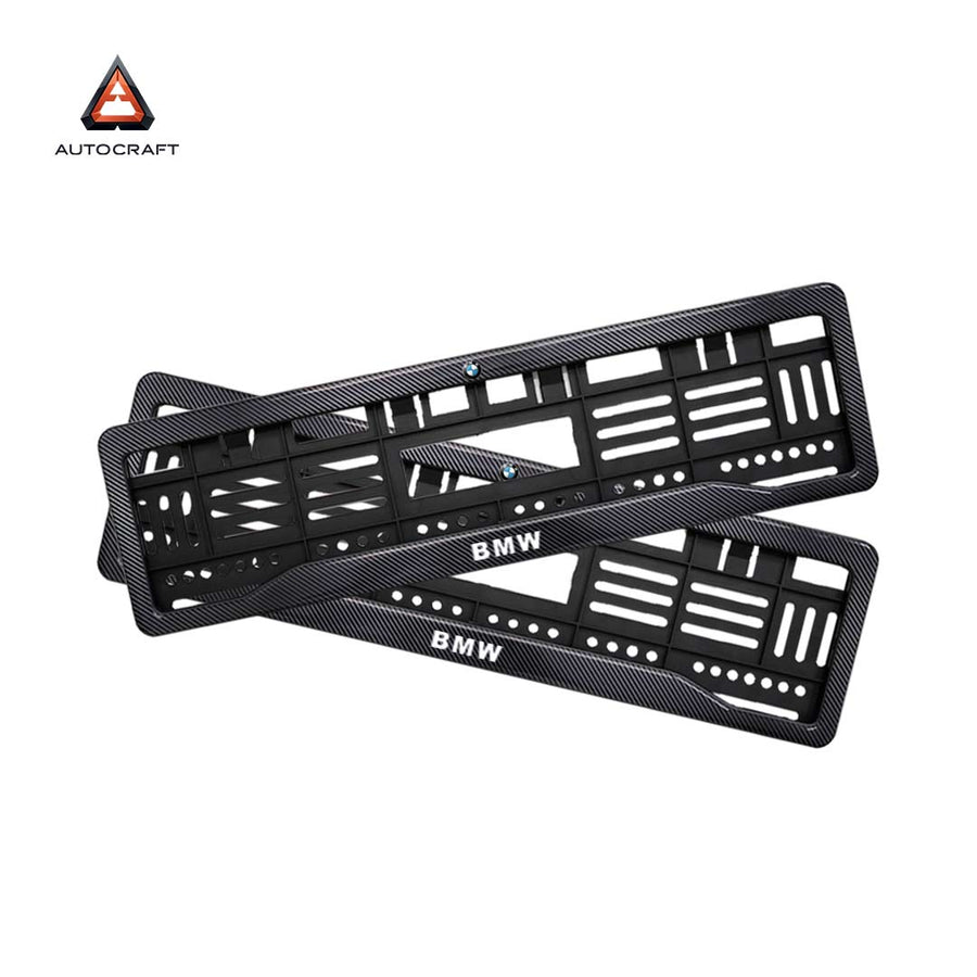 Car Number Plate Gel Frame - BMW - Black Plain