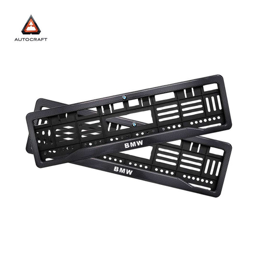 Car Number Plate Gel Frame - BMW - Black Plain