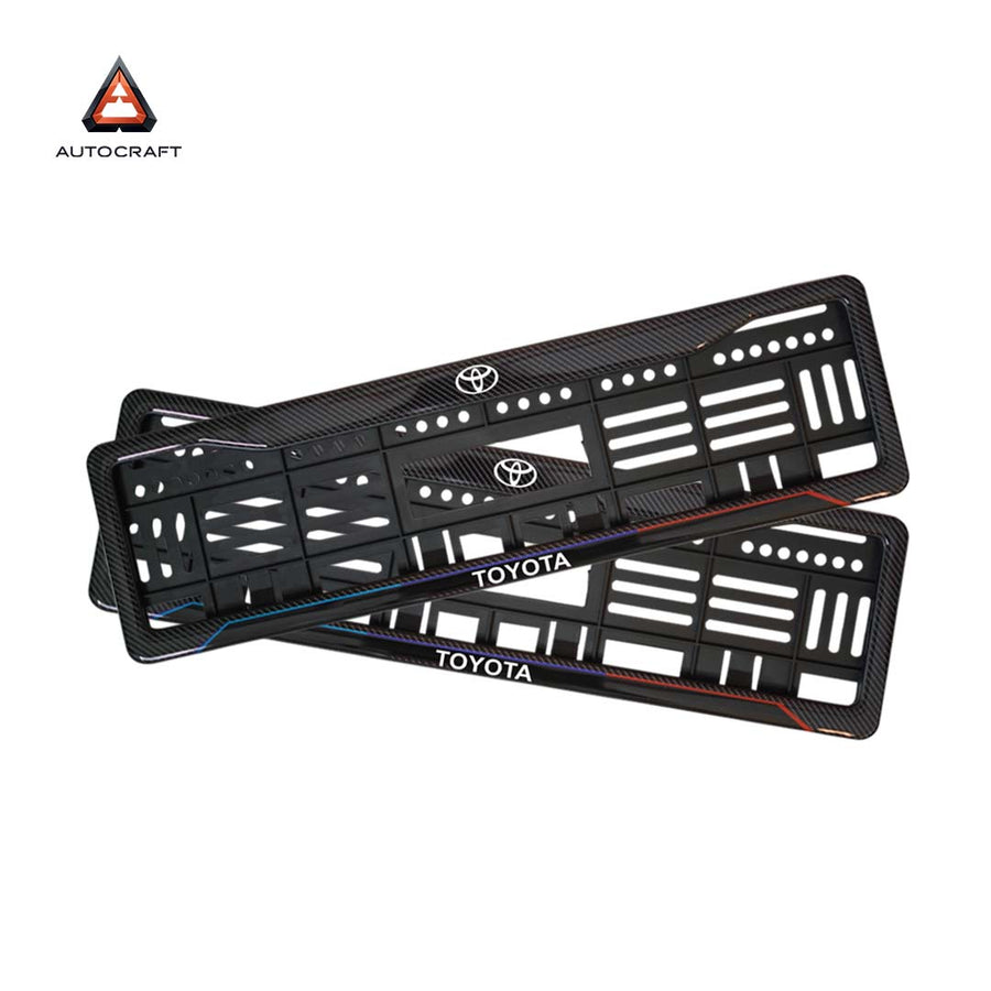 Car Number Plate Gel Frame - Toyota - Blue and Red