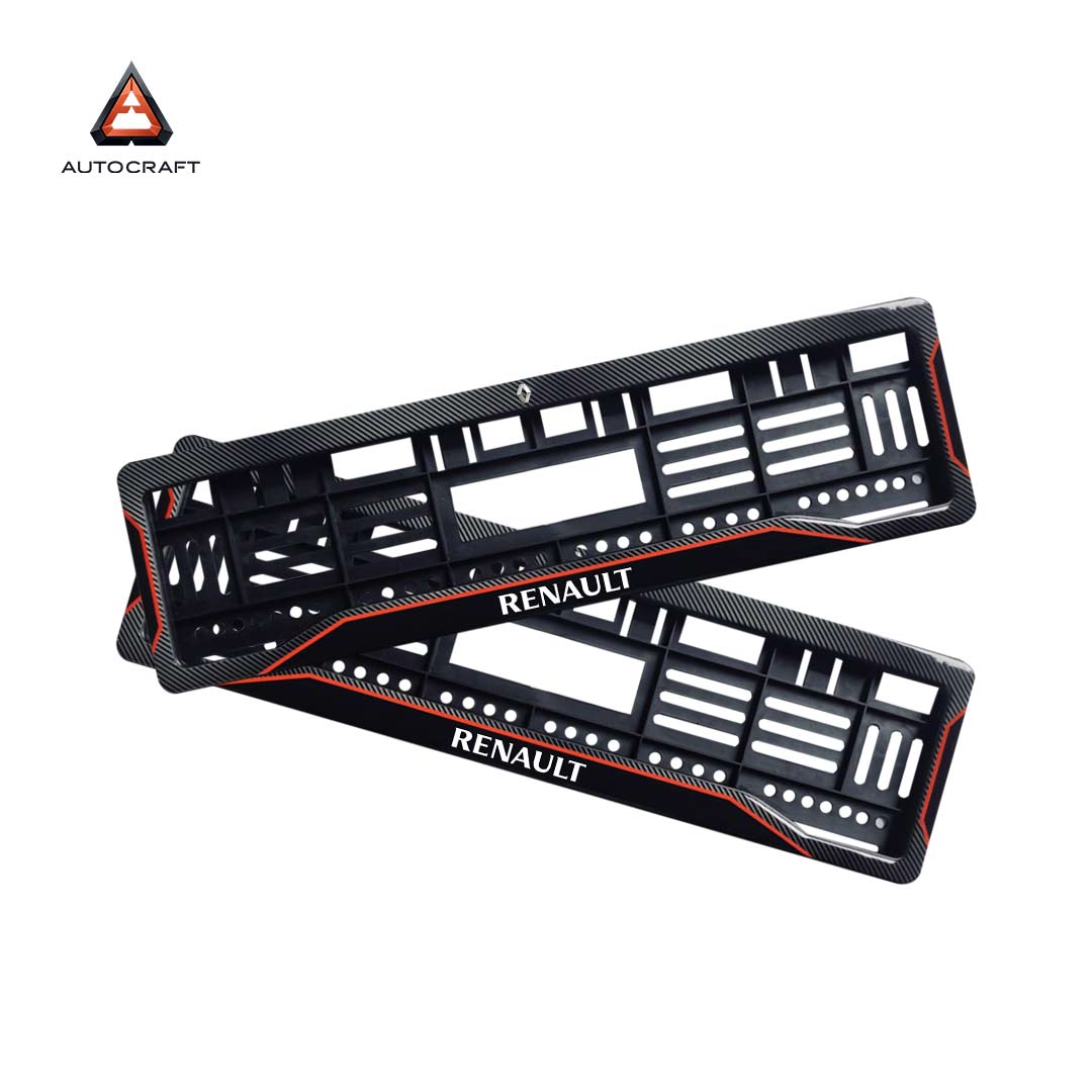 Car Number Plate Gel Frame - Renault -  Red Line
