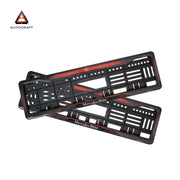 Car Number Plate Gel Frame - Benz - Red Dash