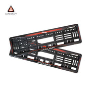 Car Number Plate Gel Frame - Jaguar Logo - Red Dash