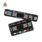 Bike Number Plate Gel Frame - Kawasaki - Red & Blue Racing Stripes (Front and Back Set)