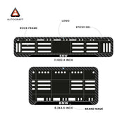Bike Number Plate Gel Frame - BMW - Black Pattern (Front and Back Set)