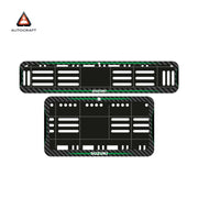 Bike Number Plate Gel Frame - Suzuki - Green Line (Front and Back Set)