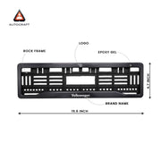 Car Number Plate Gel Frame - Volkswagen - Black Plain thumbnail