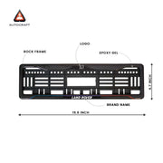 Car Number Plate Gel Frame - Land Rover - Blue and Red