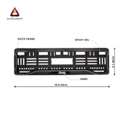 Car Number Plate Gel Frame - Jeep - Black Dash