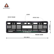 Car Number Plate Gel Frame - Nissan - Green thumbnail