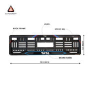 Car Number Plate Gel Frame - TATA - Red and Blue Line thumbnail