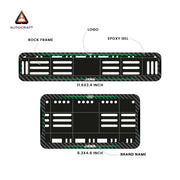 Bike Number Plate Gel Frame - Jawa - Green Line (Front and Back Set)