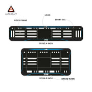 Bike Number Plate Gel Frame - TVS - Blue Line (Front and Back Set) thumbnail