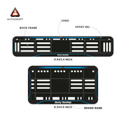 Bike Number Plate Gel Frame - Harley Davidson - Blue Line (Front and Back Set)