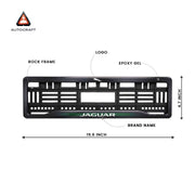 Car Number Plate Gel Frame - Jaguar Logo - Green thumbnail