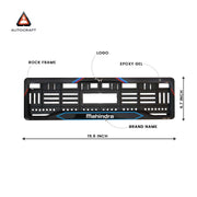 Car Number Plate Gel Frame - Mahindra - Red and Blue Line thumbnail