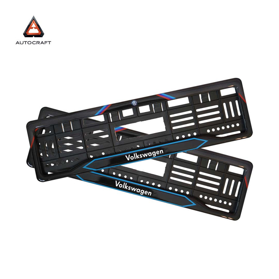 Car Number Plate Gel Frame - Volkswagen - Red and Blue