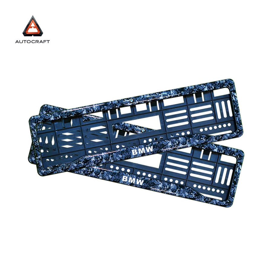 Car Number Plate Gel Frame - BMW - Forged Carbon