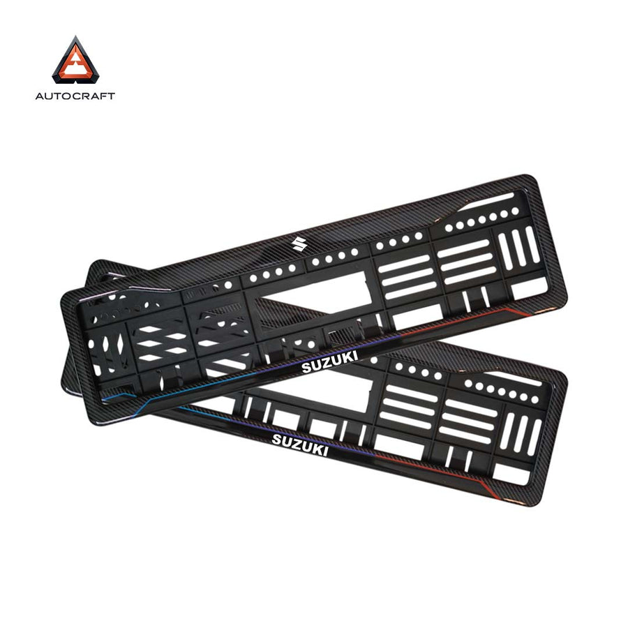 Car Number Plate Gel Frame - Suzuki - Blue and Red