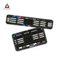 Bike Number Plate Gel Frame - Hero - Red & Blue Racing Stripes (Front and Back Set)