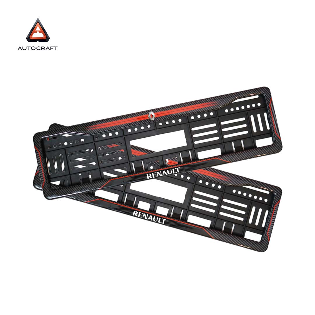 Car Number Plate Gel Frame - Renault -  Red Dash