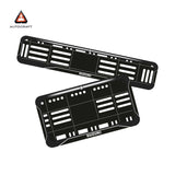 Bike Number Plate Gel Frame - Suzuki - Black with White Lines (Front and Back Set)