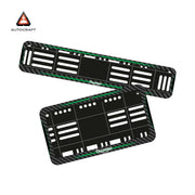 Bike Number Plate Gel Frame - Triumph - Green Line (Front and Back Set)