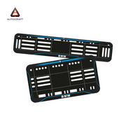 Bike Number Plate Gel Frame - BMW - Blue Line (Front and Back Set)