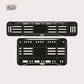 Bike Number Plate Gel Frame - TVS - Black with White Lines