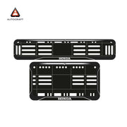 Bike Number Plate Gel Frame - Honda - Black with White Lines (Front and Back Set) thumbnail