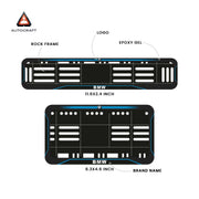 Bike Number Plate Gel Frame - BMW - Blue Line (Front and Back Set)