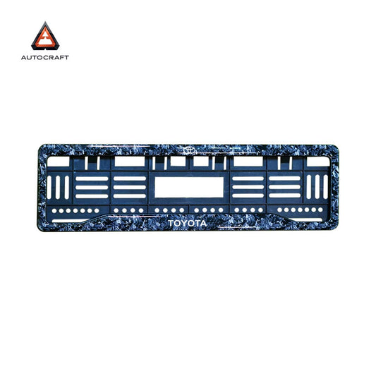 Car Number Plate Gel Frame - Toyota - Forged Carbon