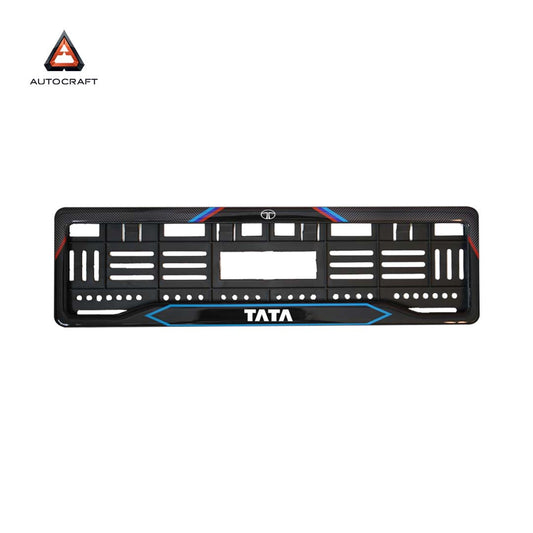 Car Number Plate Gel Frame - TATA - Red and Blue Line
