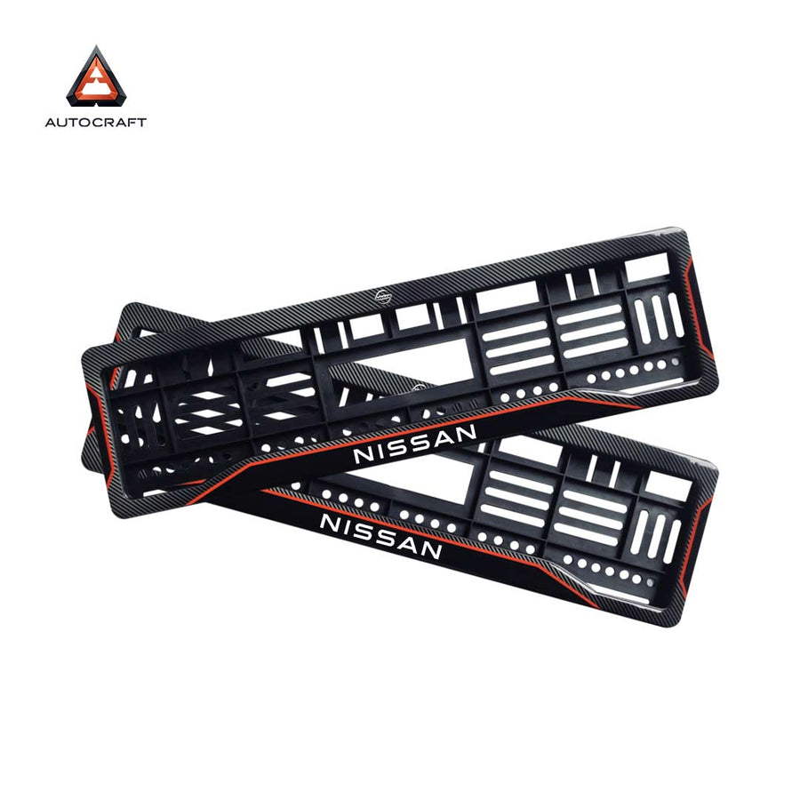 Car Number Plate Gel Frame - Nissan - Red Line
