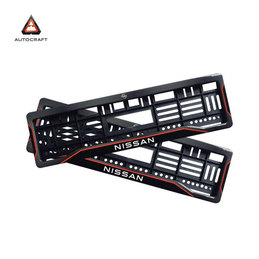 Car Number Plate Gel Frame - Nissan - Red Line