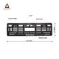 Car Number Plate Gel Frame - Mahindra - Black Plain