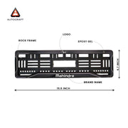 Car Number Plate Gel Frame - Mahindra - Black Dash