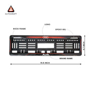 Car Number Plate Gel Frame - Audi - Red Dash