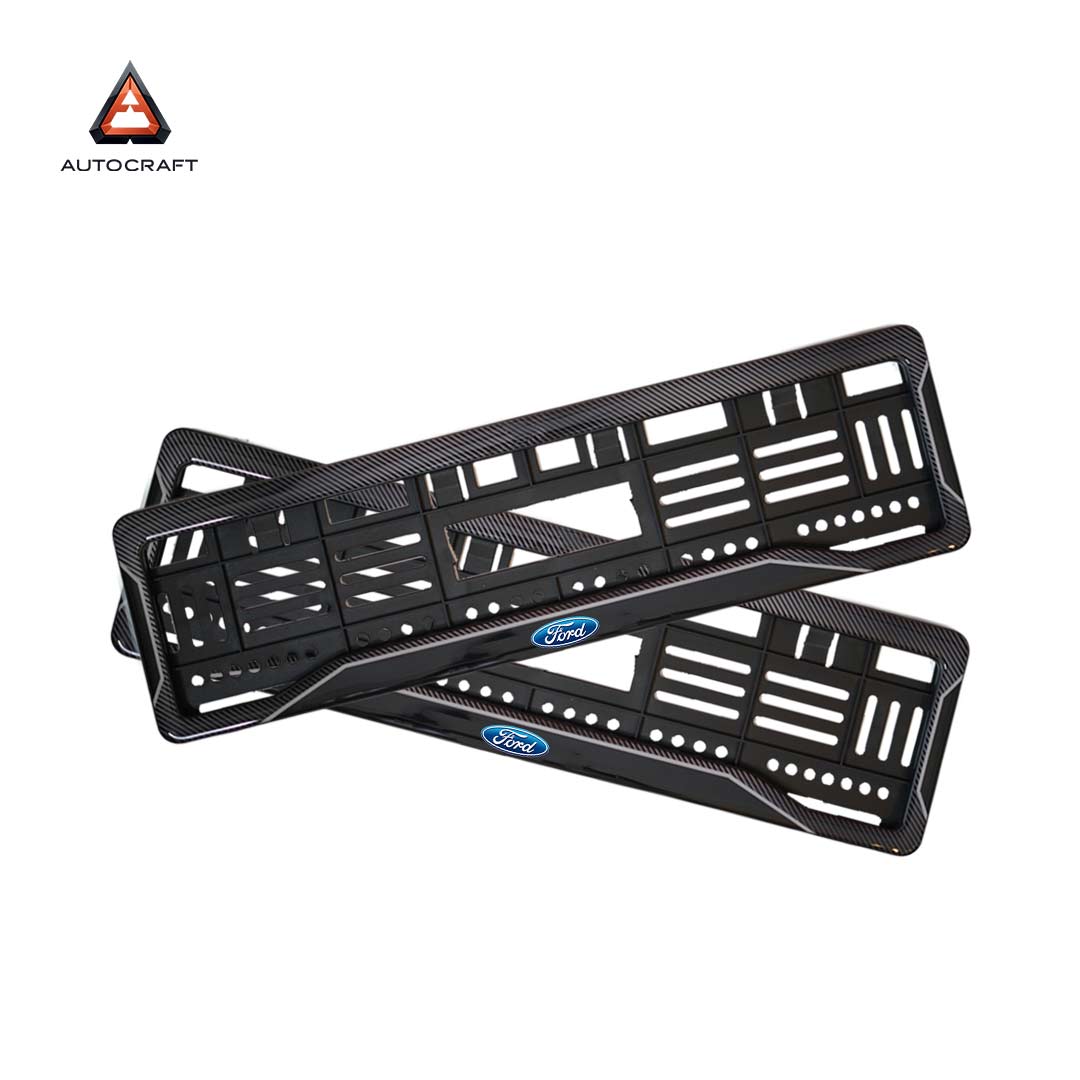 Car Number Plate Gel Frame - Ford - Black Dash