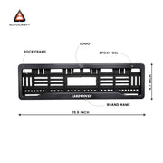 Car Number Plate Gel Frame - Land Rover - Black Plain thumbnail