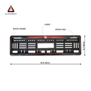 Car Number Plate Gel Frame - MG - Red Dash