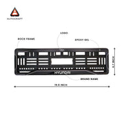 Car Number Plate Gel Frame - Hyundai - Black Dash