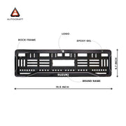 Car Number Plate Gel Frame - Suzuki - Black Dash