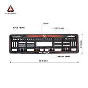 Car Number Plate Gel Frame - Honda - Red Dash