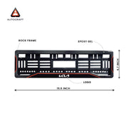 Car Number Plate Gel Frame - KIA - Red Line