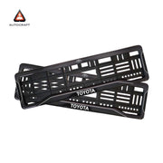 Car Number Plate Gel Frame - Toyota - Black Dash thumbnail