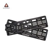 Car Number Plate Gel Frame - Hyundai - Black Dash