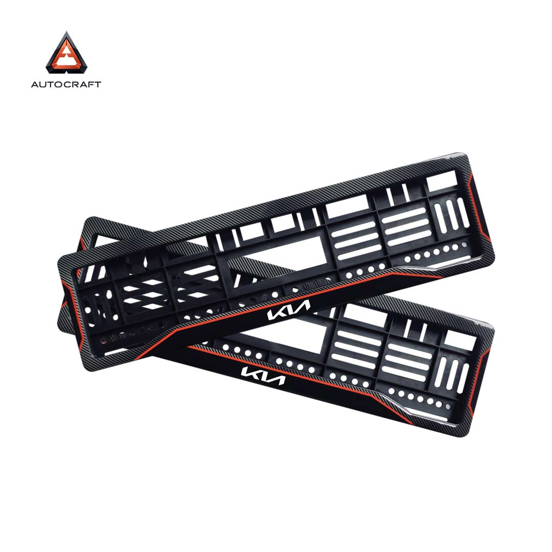 Car Number Plate Gel Frame - KIA - Red Line