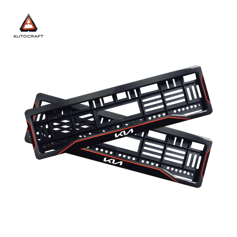 Car Number Plate Gel Frame - KIA - Red Line