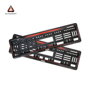 Car Number Plate Gel Frame - Jeep - Red Dash